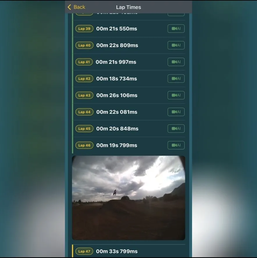 FlaggerAI replay clip view for race-day video review